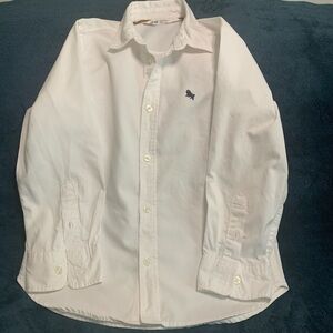 H&M white long sleeve shirt size 5. With navy blue embroidery lion